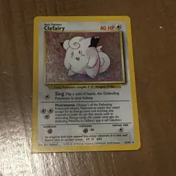Clefairy 5/102 - Base Set Holo - Vintage Pokemon TCG WOTC - Image 1