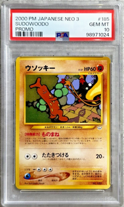 Pokemon Card Japanese Sudowoodo Promo PSA 10 Gem Mint, Neo 3 #185, 2000 - Image 1