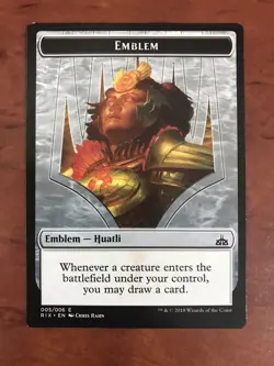 Huatli Emblem Token 005 MTG Magic the Gathering Card NM Mint Rivals Ixalan RIX - Image 1
