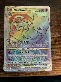 Pokemon TCG Mewtwo VSTAR Holo Ultra Rare Card 079/078 NM Condition Off Center - Image 1
