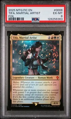 Tifa Martial Artist Magic The Gathering Final Fantasty 0006 FFVII Foil PSA 6 - Image 1