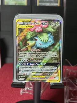 Pokemon TCG Venusaur & Snivy GX SM229 Alternative Art Tag Team Promo - Image 1