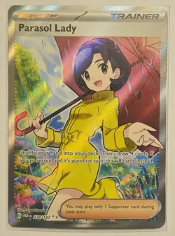Parasol Lady 238/182 Ultra Rare Paradox Rift Holo Pokemon TCG & Bonus Card - Image 2