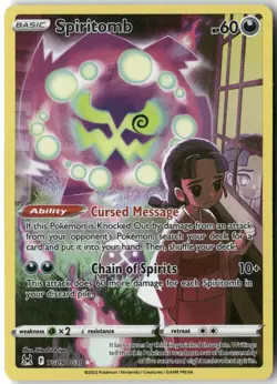 Spiritomb, Pokemon SWSH11: Lost Origin Trainer Gallery Ultra Rare, TG09/TG30 NM - Image 1