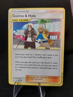 Guzma & Hala 193/236 - SM Cosmic Eclipse Regular Pokemon TCG - Near Mint - Image 1
