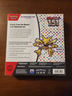 Pokemon TCG Scarlet and Violet - 151 Alakazam ex Collection Box - 4 Packs 820650855269 - Image 2