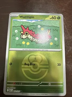 Pokemon WURMPLE 011/217 - Ascended Heroes - Rev Holo - LOVE BALL PATTERN - Image 1