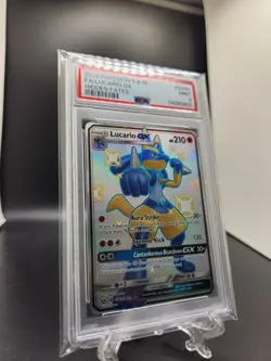 2019 Pokemon Sun & Moon Hidden Fates Lucario GX SV64/SV94 PSA 9 - Image 2
