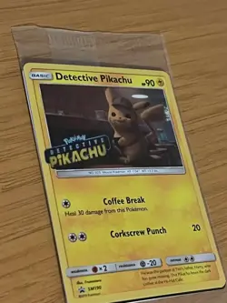 Still Sealed Detective Pikachu - (Stamped) SM190 DVD Promo Holo Rare Pokemon TCG - Image 2