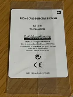 Still Sealed Detective Pikachu - (Stamped) SM190 DVD Promo Holo Rare Pokemon TCG - Image 3