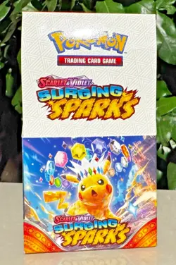 Pokemon Surging Sparks Half Booster Box (18 packs) Unsealed Box - Image 1