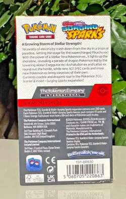 Pokemon Surging Sparks Half Booster Box (18 packs) Unsealed Box - Image 2