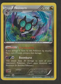 Pokemon Noivern 77/111 Furious Fists Holo Rare Lp - Image 1