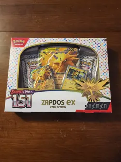 Pokemon TCG Scarlet & Violet 151 Factory Sealed Zapdos Ex Collection Box! - Image 1