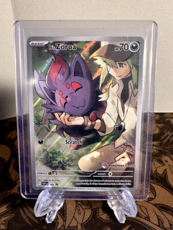 N's Zorua SVP 189 Pokemon Center Stamp Scarlet & Violet Promo Illustration Rare - Image 1