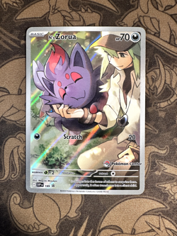 N's Zorua SVP 189 Pokemon Center Stamp Scarlet & Violet Promo Illustration Rare - Image 2