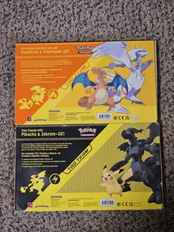 Reshiram & Charizard GX + Pikachu & Zekrom GX Premium Collection Sealed Pokemon - Image 2