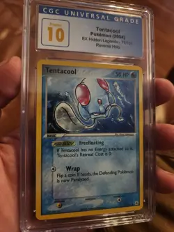(POP 1) CGC 10 PRISTINE Tentacool 77/101 Ex Hidden Legends Pokemon Reverse Holo - Image 1
