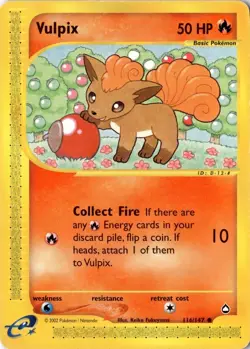 Vulpix 116/147 - Aquapolis - Pokemon - NM - Image 1