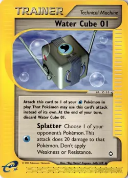 Water Cube 01 140/147 - Aquapolis - Pokemon - NM - Image 1