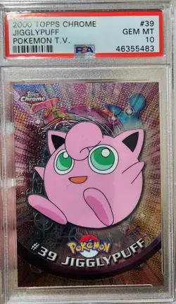 2000 TOPPS CHROME POKEMON T.V. #39 JIGGLYPUFF PSA 10 - Image 1