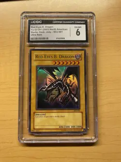 Yu-Gi-Oh! Red-Eyes B. Dragon SDJ-001 Starter Deck Joey Ultra Rare CGC 6 - Image 1