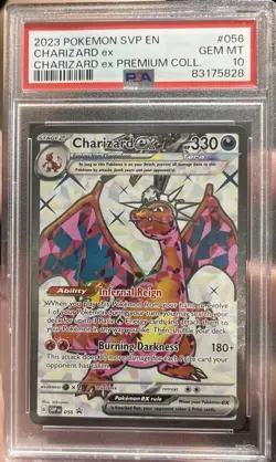2023 Pokemon SVP EN Premium Collection #056 Charizard ex Gem Mint PSA 10 - Image 1
