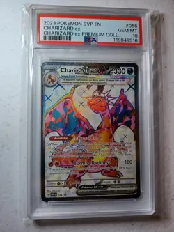 PSA 10 Gem Mint Pokemon SVP Charizard Ex Full Art #056 Premium Collection Promo - Image 1