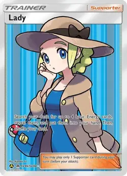 Lady - SV86/SV94 - Pokemon Hidden Fates Sun & Moon Full Art Ultra Rare Card NM - Image 1
