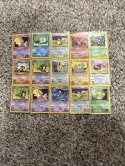 Crazy Rare Vintage Pokemon 15Card Lot 1st Edition Base Set 1st Ed TR LP-NM 1999 - Image 1
