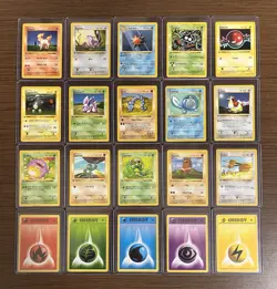 Pokemon TCG Base Set 1st Edition 20 Card Lot - LP/NM Condition - Image 1