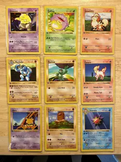 Pokemon TCG 1st Edition Shadowless Base Set Lot of 9 Cards Near Mint NM 1999 - Image 1