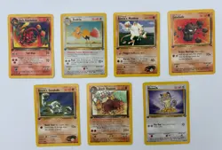 WOTC Pokemon 1st Edition Card Lot - Gym Heroes Rocket Base Set 2-7 Vintage Cards - Image 1
