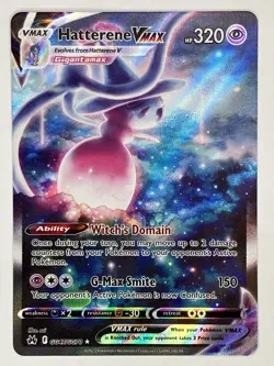 Hatterene VMAX NM Galarian Gallery Crown Zenith GG47/GG70 Pokemon TCG Holo - Image 1