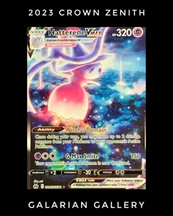 Hatterene VMax 2023 Pokemon Crown Zenith GG47/GG70 Galarian Gallery NM/M - Image 1