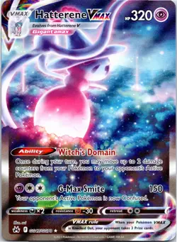 Hatterene VMAX GG47/GG70 Crown Zenith: Galarian Gallery Pokemon - NM IR Holo - Image 1
