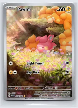 Pokemon NM Holo Pawmi 226/091 Illustration Rare SV: Paldean Fates - Image 1