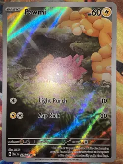 Pawmi 226/091 Illustration Rare SV: Paldean Fates Pokemon TCG NM - Image 3
