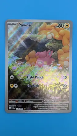 Pokemon TCG Pawmi 226/091 Illustration Rare SV4.5 Paldean Fates NM - Image 1