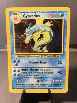 Pokemon TCG Gyarados #006/102 Base Set Unlimited Holo WOTC VTG 1999 - Image 1
