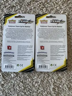 2x Sealed TEAM UP Blister Packs (Pikachu SM162 + Mimikyu SM163) Pokemon Cards - Image 2