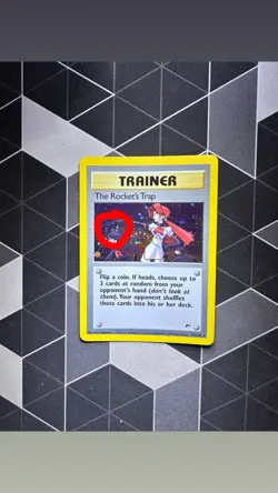 The Rocket's Trap 19/132 Holo Pokemon TCG Gym Heroes Trainer Card LP SWIRL!!! - Image 2