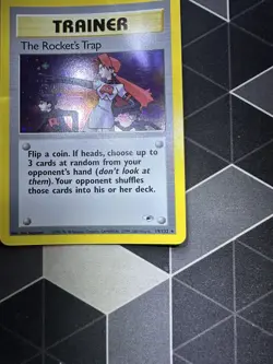 The Rocket's Trap 19/132 Holo Pokemon TCG Gym Heroes Trainer Card LP SWIRL!!! - Image 5