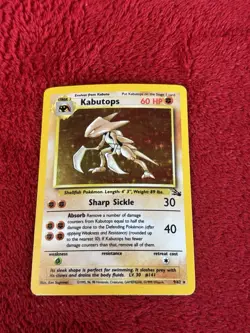 Kabutops 9/62 Fossil Holo Wotc Pokemon Card 1999 Lp - Image 5