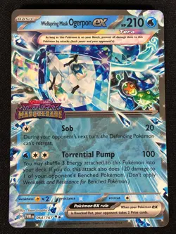 Pokemon Wellspring Mask Ogerpon Ex 064/167 Ultra Rare Holo (NM) - Image 1