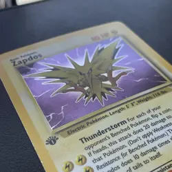 1999 Pokemon Zapdos 15/62 Fossil 1st Edition Holo NM-M+++ CLEAN! - Image 3