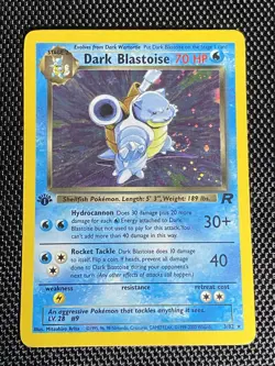 Dark Blastoise 3/82 1st Edition Swirl Team Rocket Unlimited Holo Pokemon TCG - Image 1