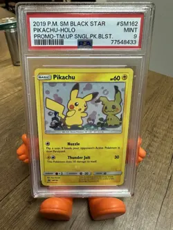 Pikachu & Mimikyu Consecutive PSA 9 Set ~ SM162 & SM163 Team Up Promo ~ Pokemon - Image 3