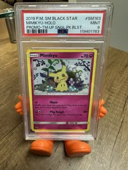Pikachu & Mimikyu Consecutive PSA 9 Set ~ SM162 & SM163 Team Up Promo ~ Pokemon - Image 5