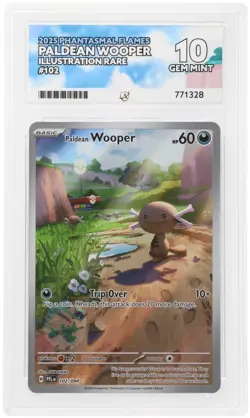 Pokemon Paldean Wooper ME2 102/094 Phantasmal Flames Ace 10 Perfect Subgrades - Image 3